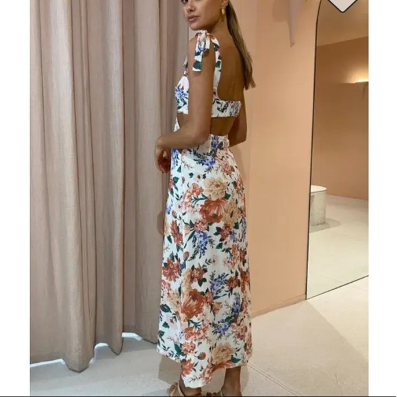 Sofia Floral Denim Peach